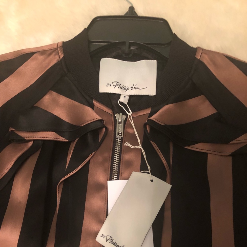 🆕 3.1 Phillip Lim Black&Brown  Bomber Jacket😍 - Picture 5 of 7